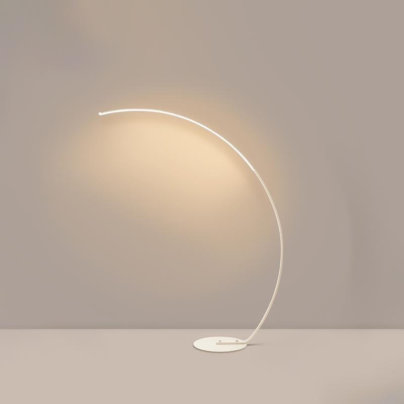 Black Aluminum LED Dimmable Arc Floor Lamps