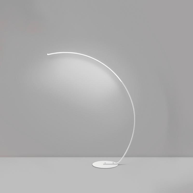 Black Aluminum LED Dimmable Arc Floor Lamps