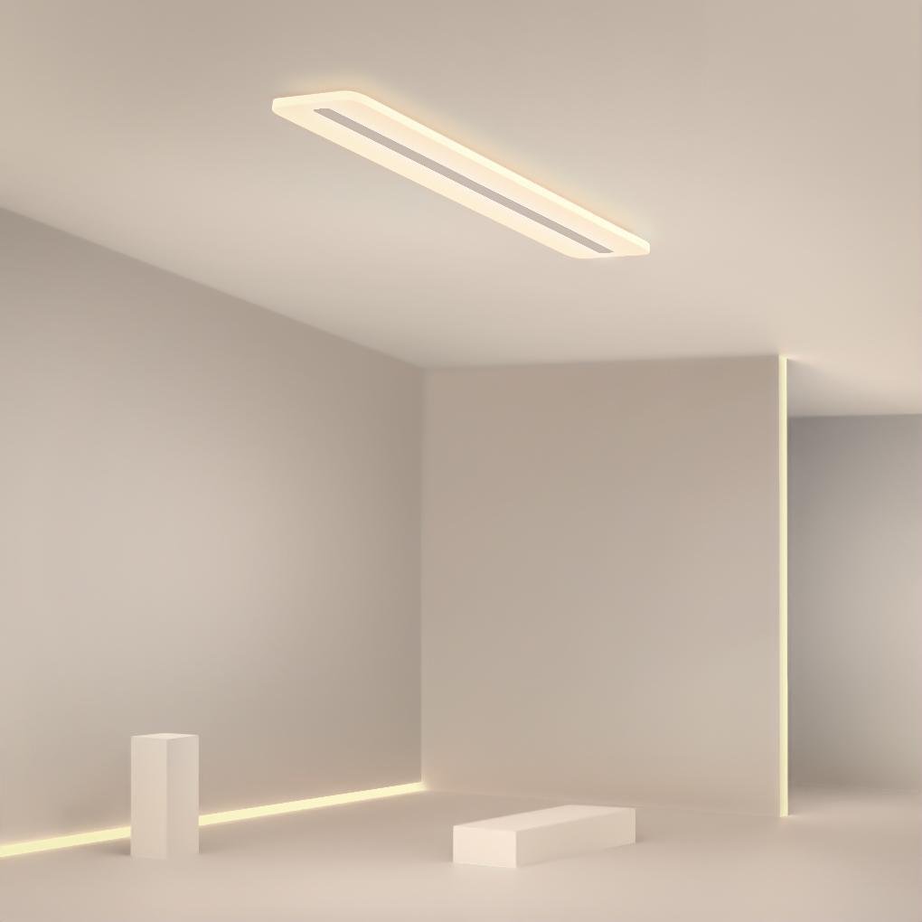 White 3 Step Dimming Rectangular Flush Mount Ceiling Light