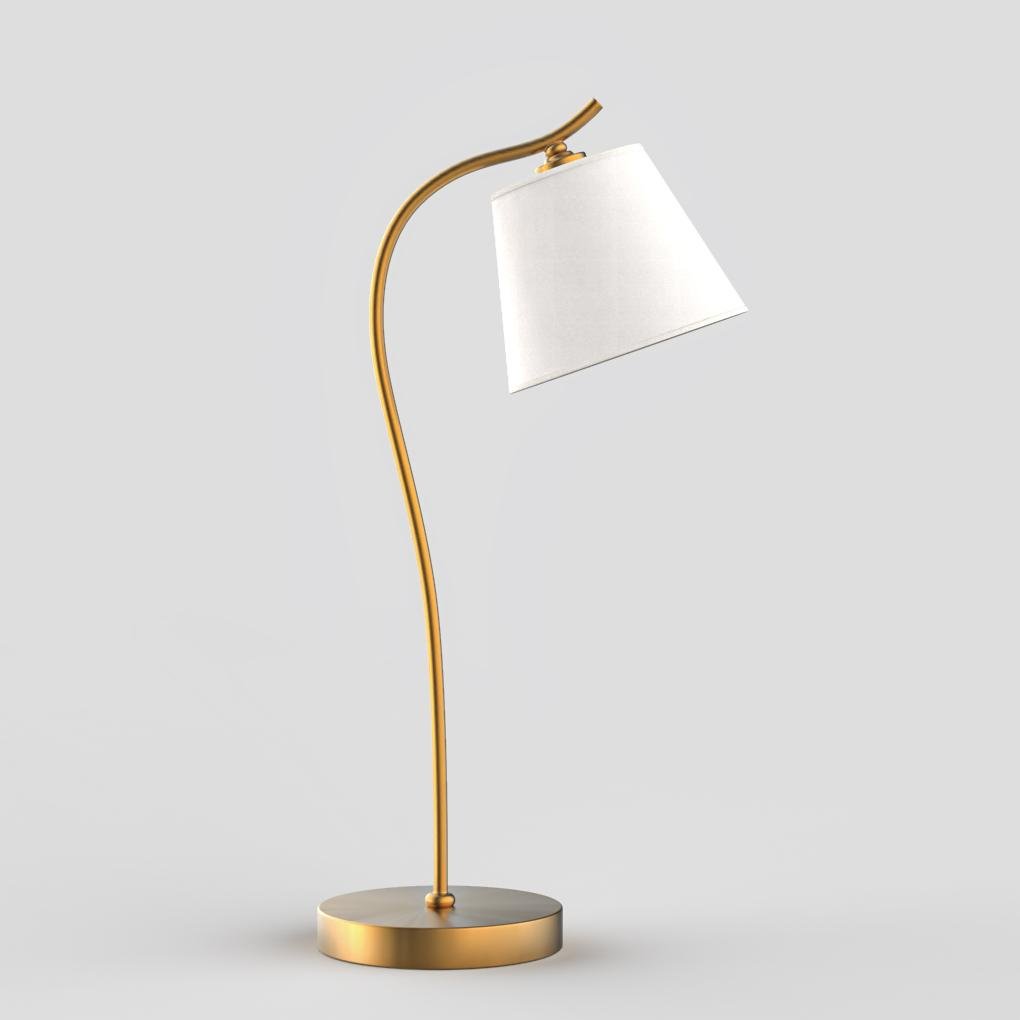 Metal Gooseneck Desk Lamp with Cone Fabric Shade for Home Office