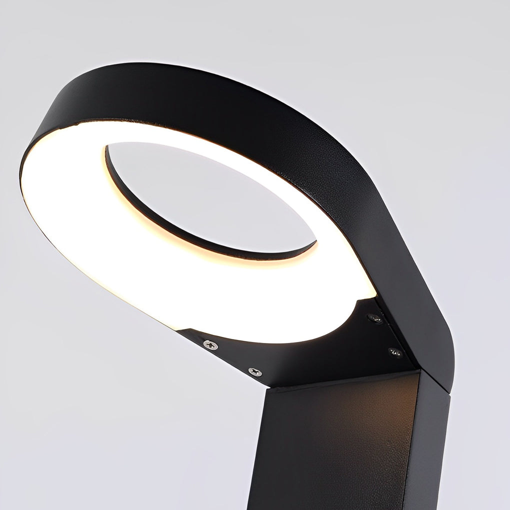 Minimalist LED Black Lawn Lamp Modern, Aluminum Outdoor Lighting