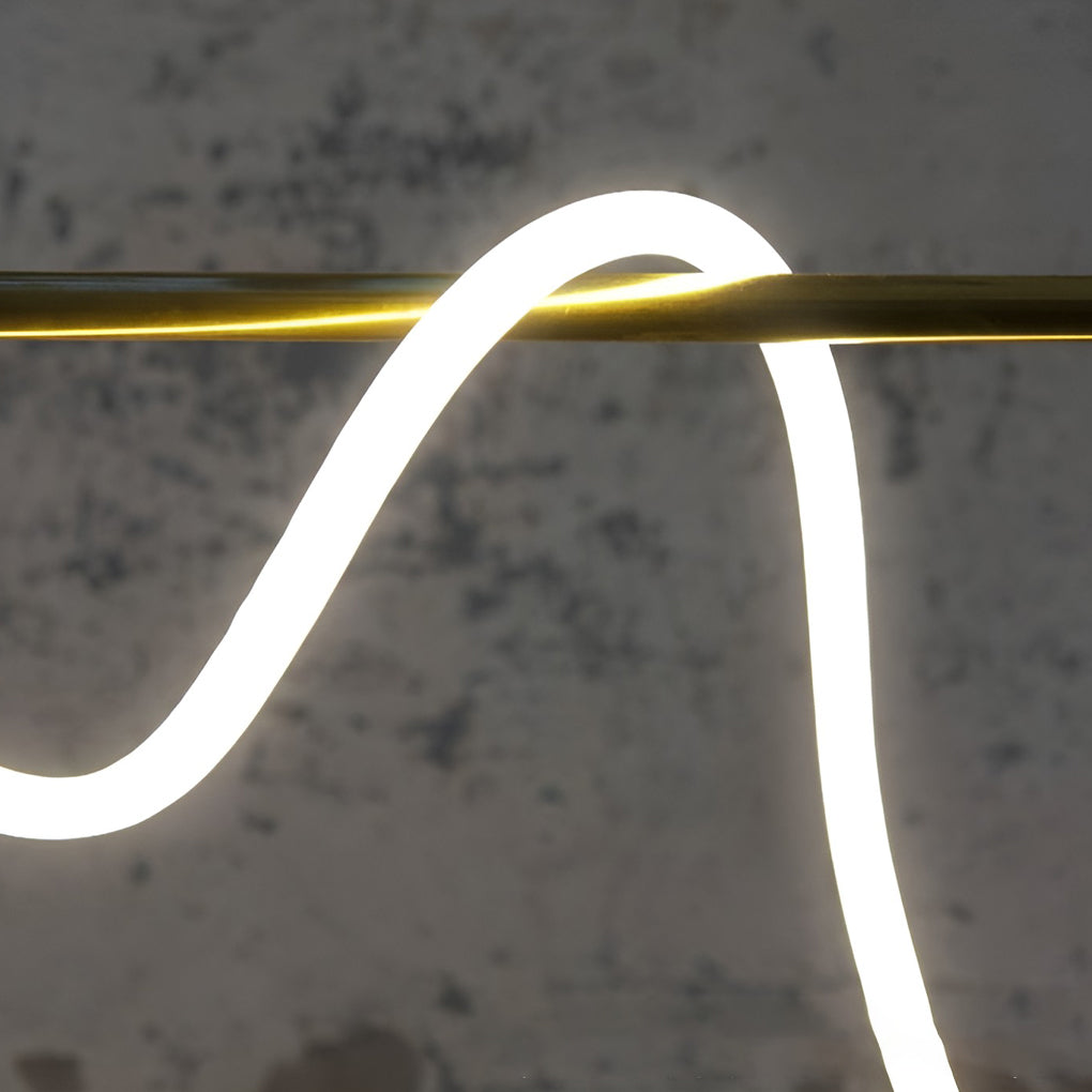Creative LED Strip Electroplated Metal Modern Chandeliers Ceiling Lights
