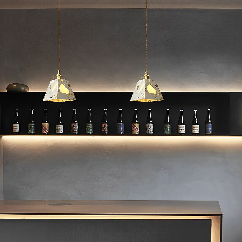 Retro Creative Terrazzo Concrete LED Nordic LED Chandelier