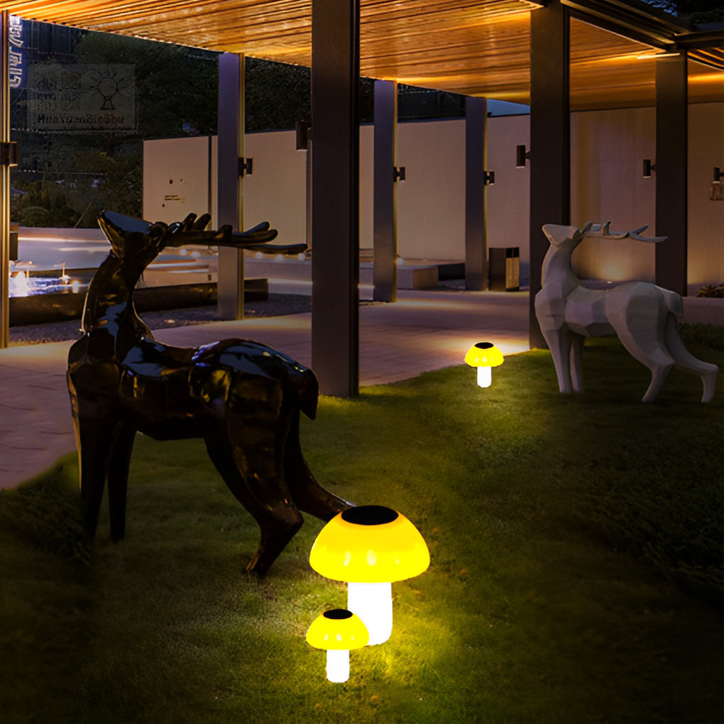 Mushroom Solar LED Lawn Light Smart, Waterproof for Outdoor Gardens and Parks