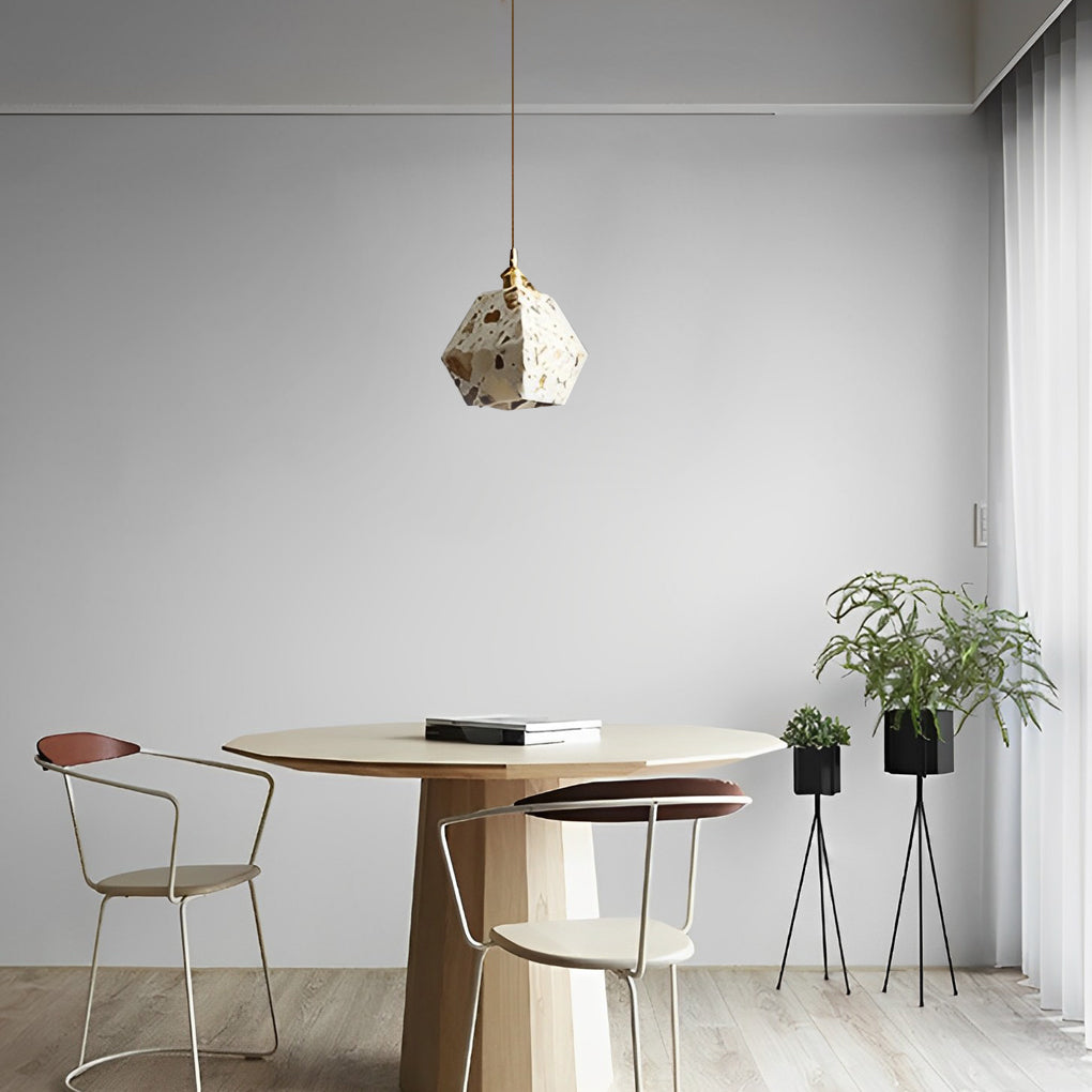 Retro Creative Terrazzo Concrete LED Nordic LED Chandelier