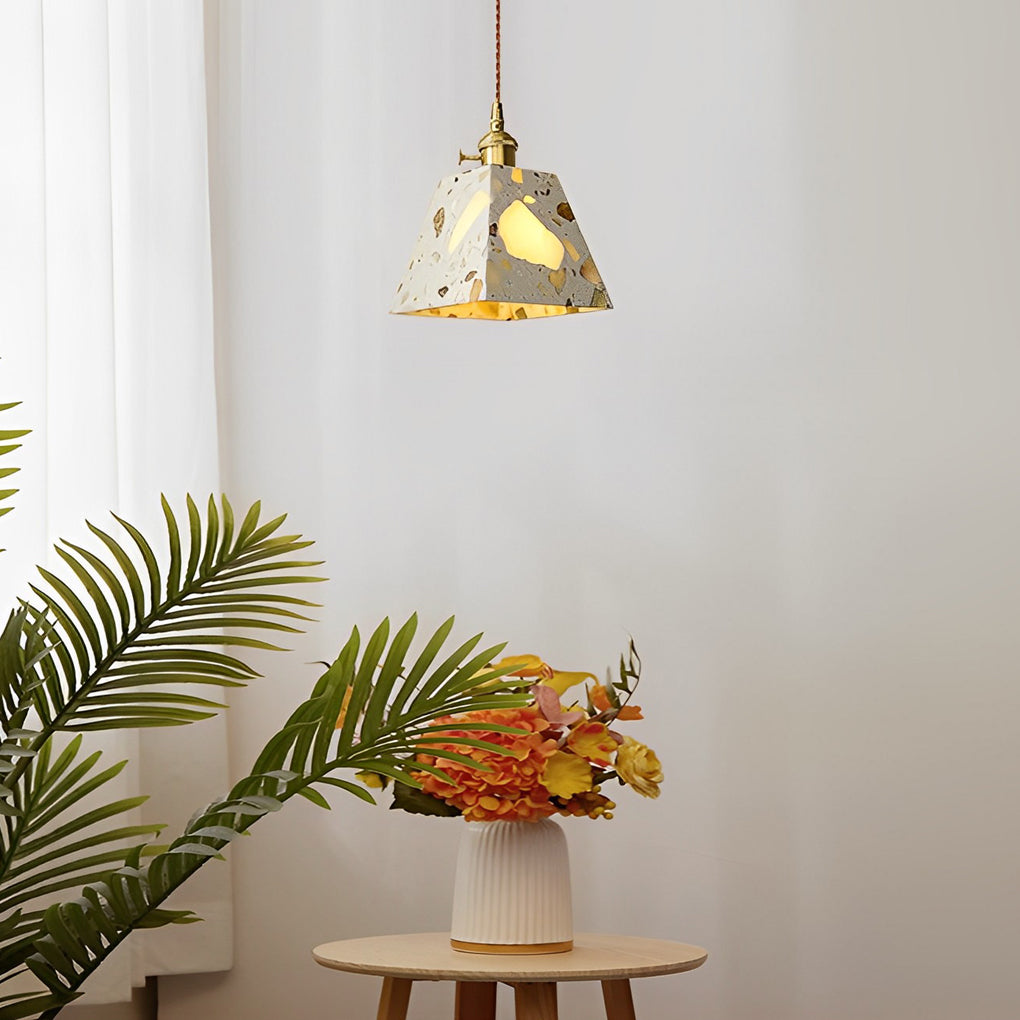 Retro Creative Terrazzo Concrete LED Nordic LED Chandelier