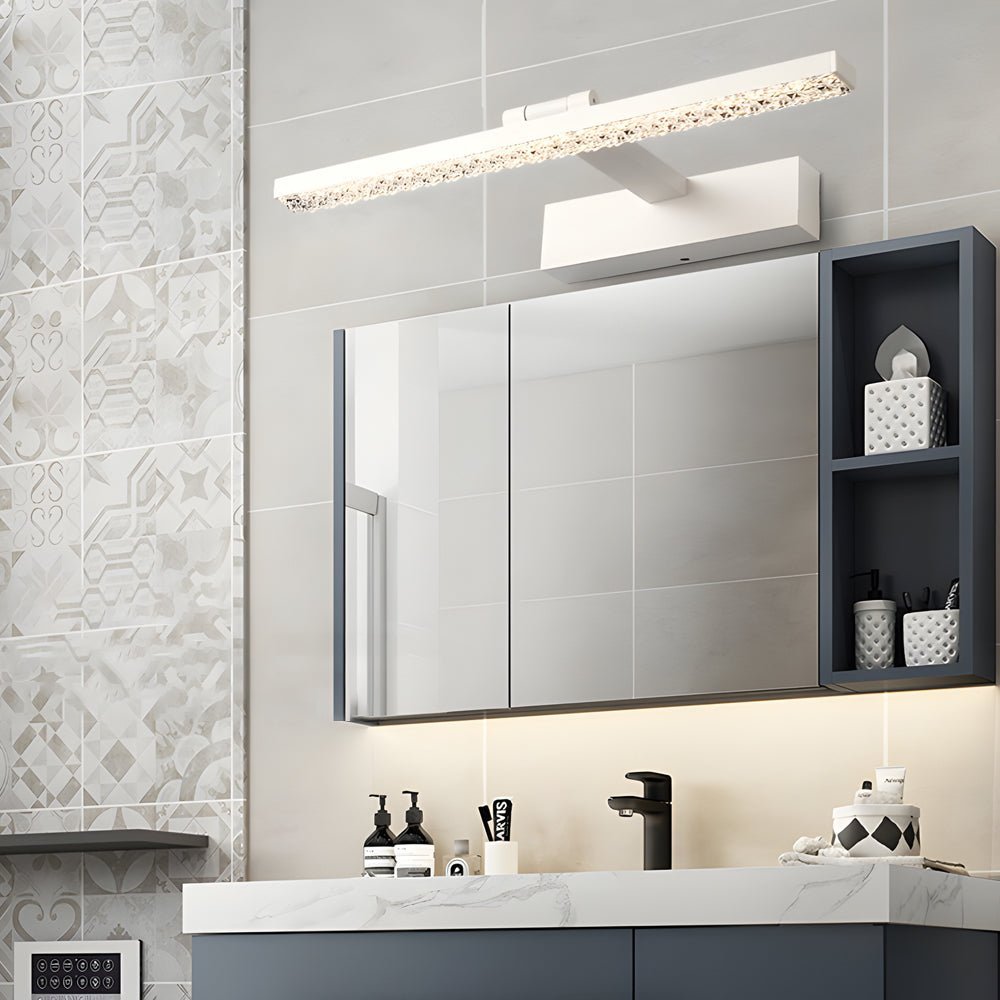 160° Adjustable LED Bathroom Vanity Light with Crystal-Inspired Acrylic