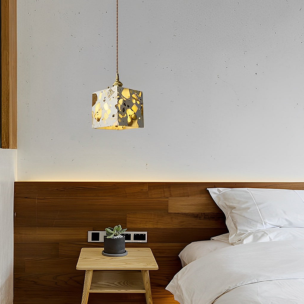Retro Creative Terrazzo Concrete LED Nordic LED Chandelier