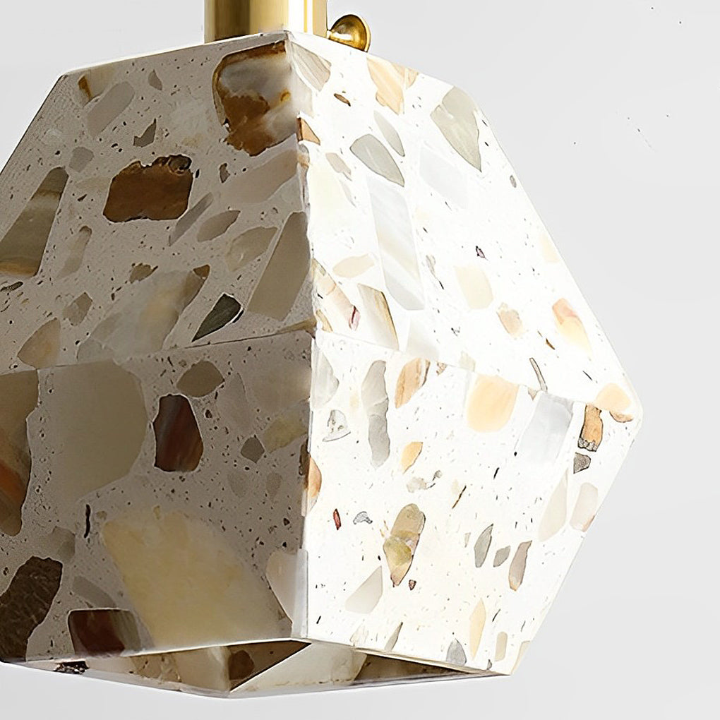 Retro Creative Terrazzo Concrete LED Nordic LED Chandelier