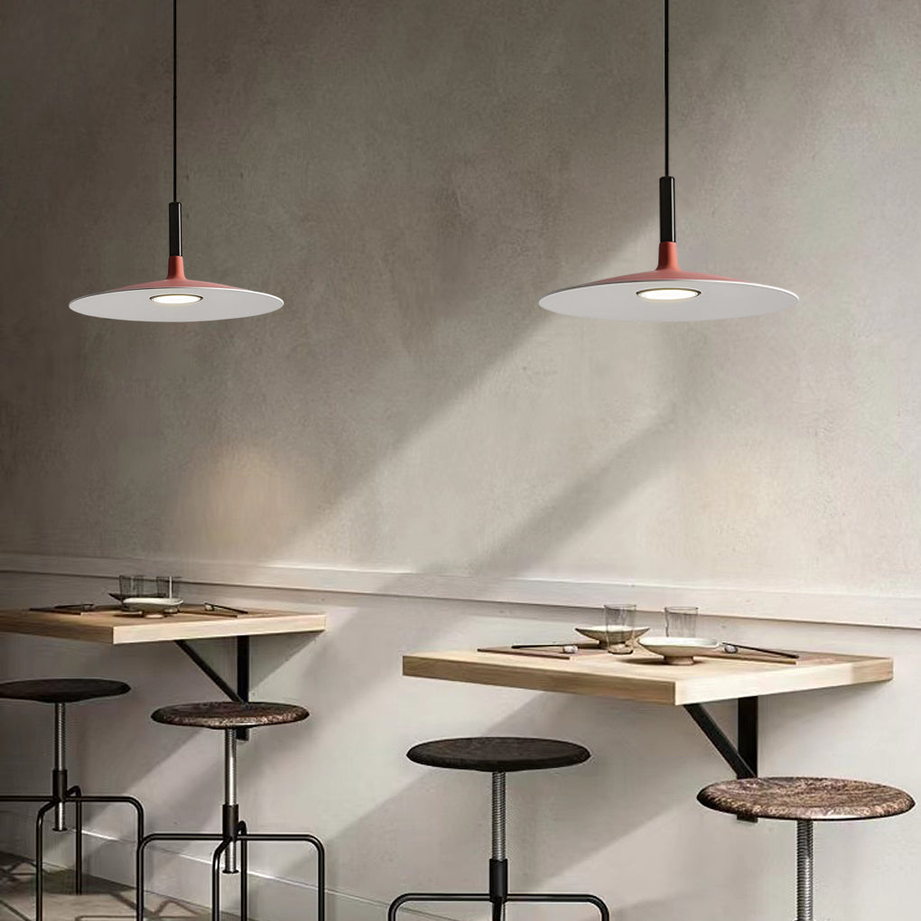Flat Dish LED Nordic Pendant Lighting Hanging Ceiling Lights