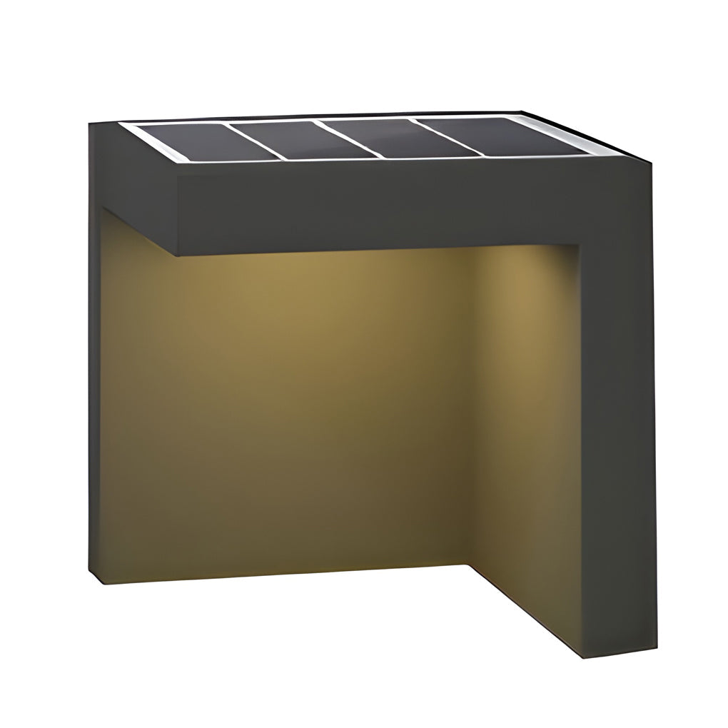 Half-Cut Rectangular Fixture Modern Outdoor Path Light in Gray, LED 4.5W, IP54 Waterproof