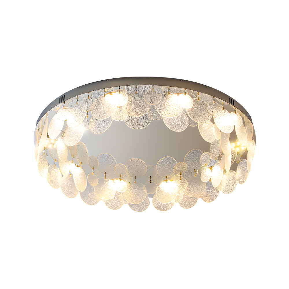 Small Glass Seashells 3 Step Dimming Simple Post-Modern Ceiling Lamp