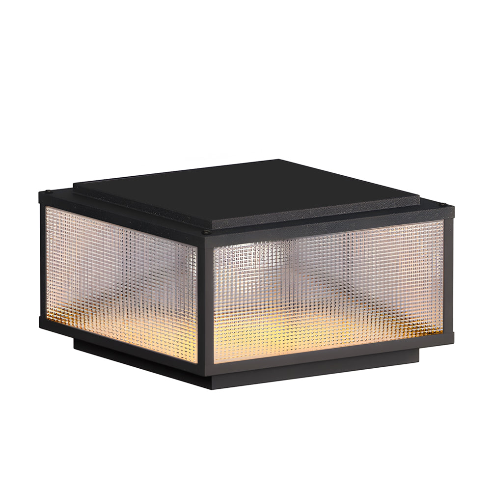 Outdoor Pillar Light Fixtures Cast Aluminum Square Waterproof