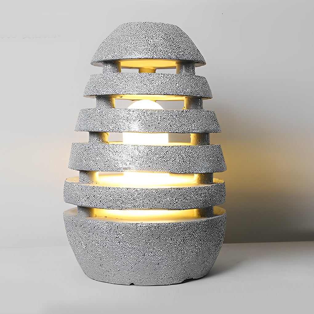 Elegant Egg-Shaped Resin Outdoor LED Lawn Light Waterproof & Modern Lighting
