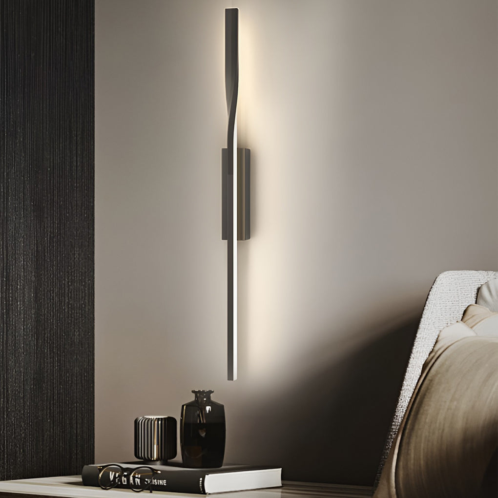 Creative Linear LED Black Modern Minimalist Wall Lamp Wall Sconce Lighting