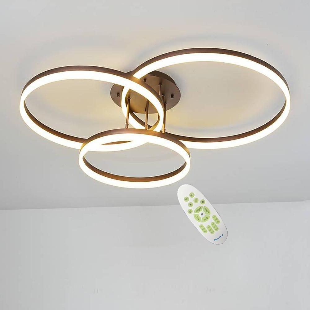 3-Ring Flush Mount Modern Large Decorated Metal Light