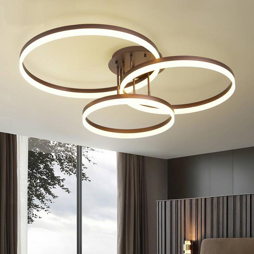 3-Ring Flush Mount Modern Large Decorated Metal Light