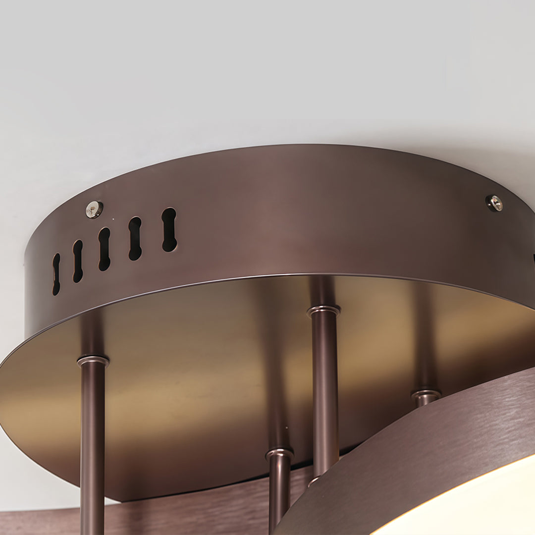 3-Ring Flush Mount Modern Large Decorated Metal Light
