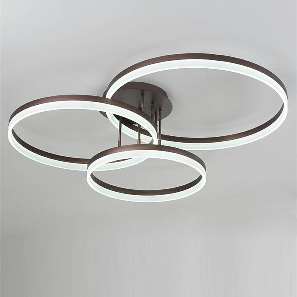 3-Ring Flush Mount Modern Large Decorated Metal Light
