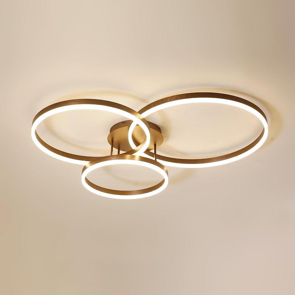 3 Ring LED Ceiling Light Minimalist Style Metal Light