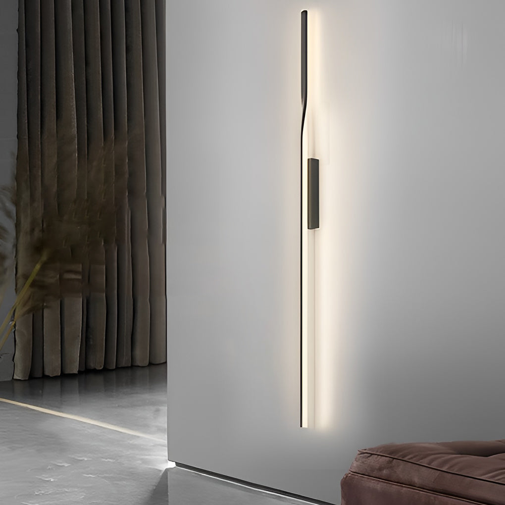 Creative Linear LED Black Modern Minimalist Wall Lamp Wall Sconce Lighting