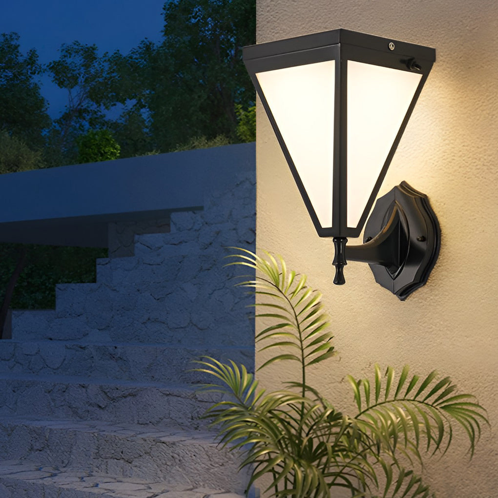 Industrial Tapered Plug-in Solar Waterproof LED Outdoor Wall Lighting