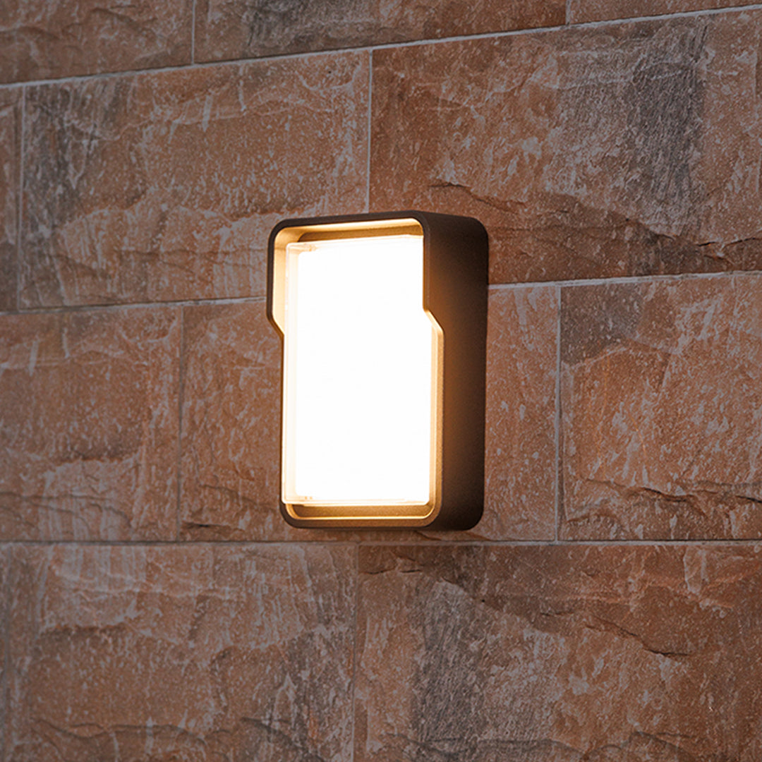 Square Outdoor Wall Light Minimalist LED Waterproof Ambient