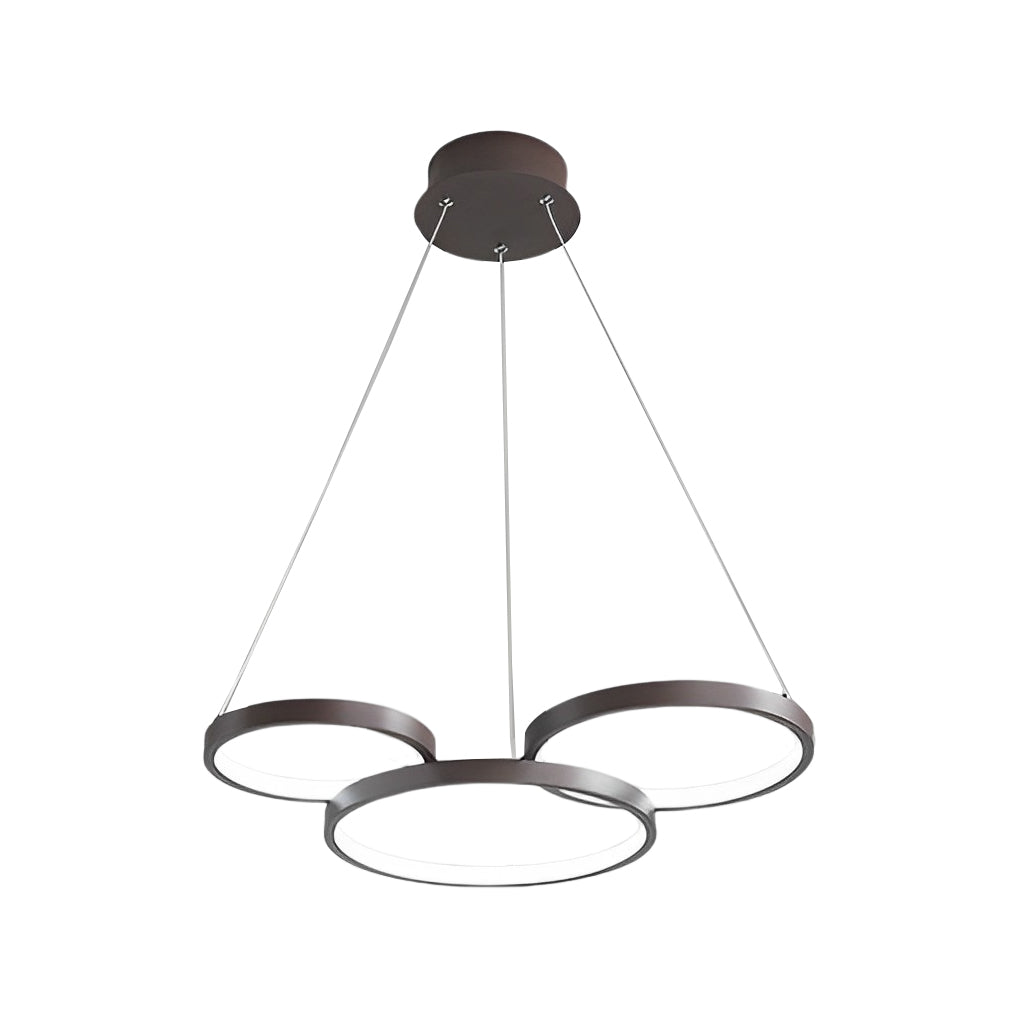 3 Rings Chandelier Dimmable Ceiling Lights with Remote Control