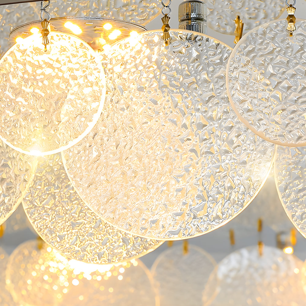 Small Glass Seashells 3 Step Dimming Simple Post-Modern Ceiling Lamp