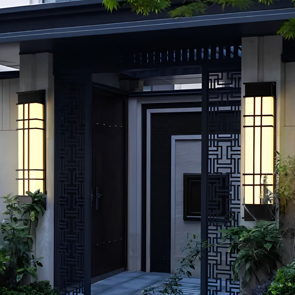 Outdoor Wall Sconce Black Retro Waterproof LED Light