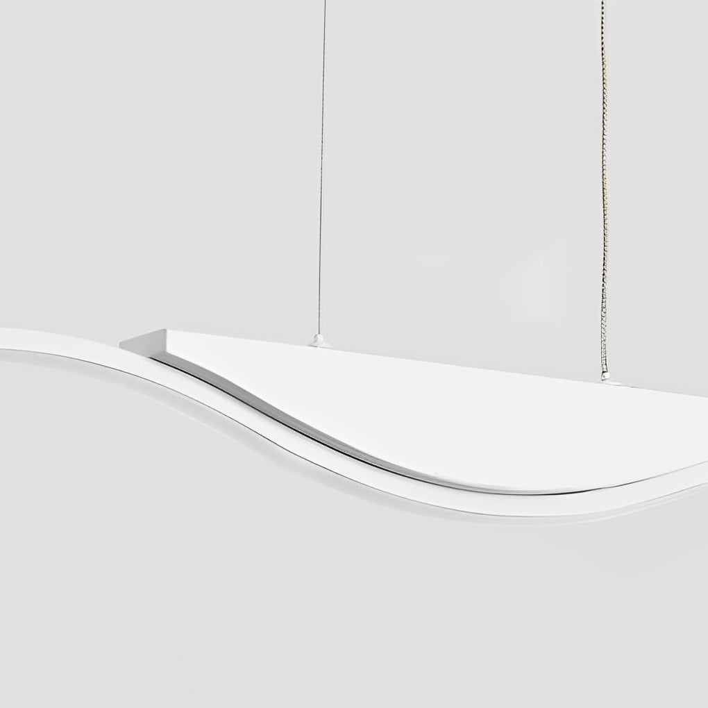 Line Wave Pandant Light Modern White Ceiling Light