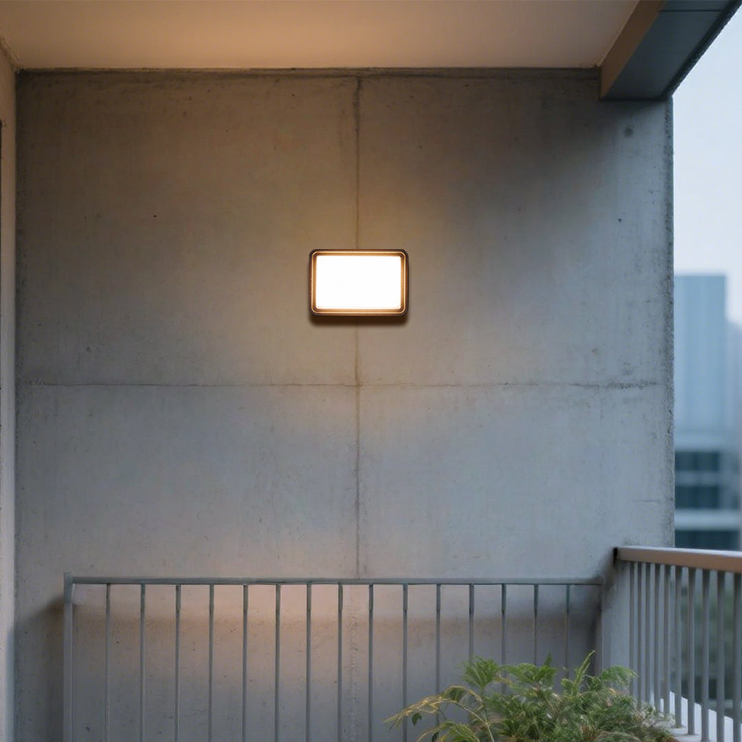 Square Outdoor Wall Light Minimalist LED Waterproof Ambient
