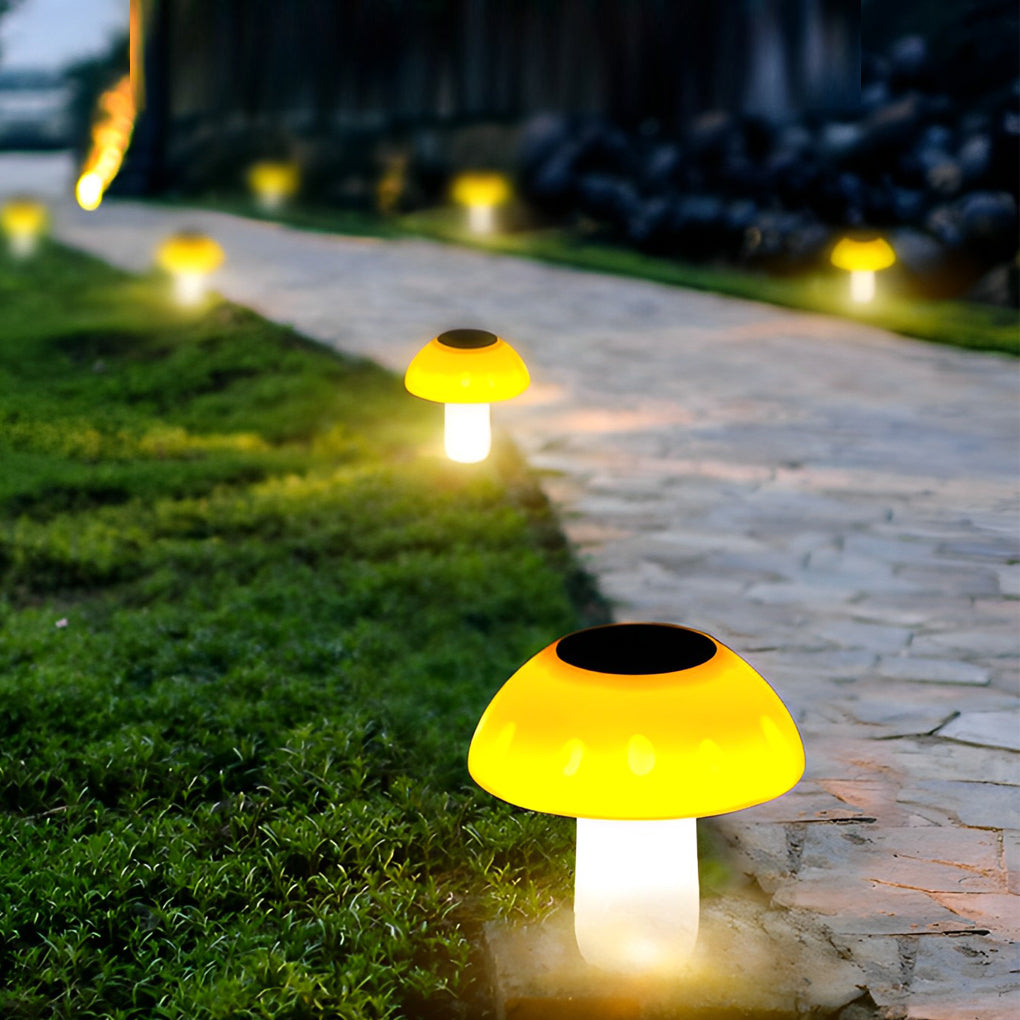Mushroom Solar LED Lawn Light Smart, Waterproof for Outdoor Gardens and Parks