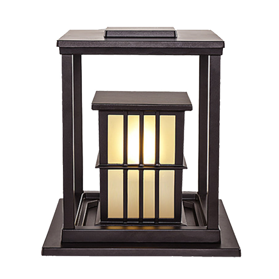Square Exterior Pillar Lights Modern Style