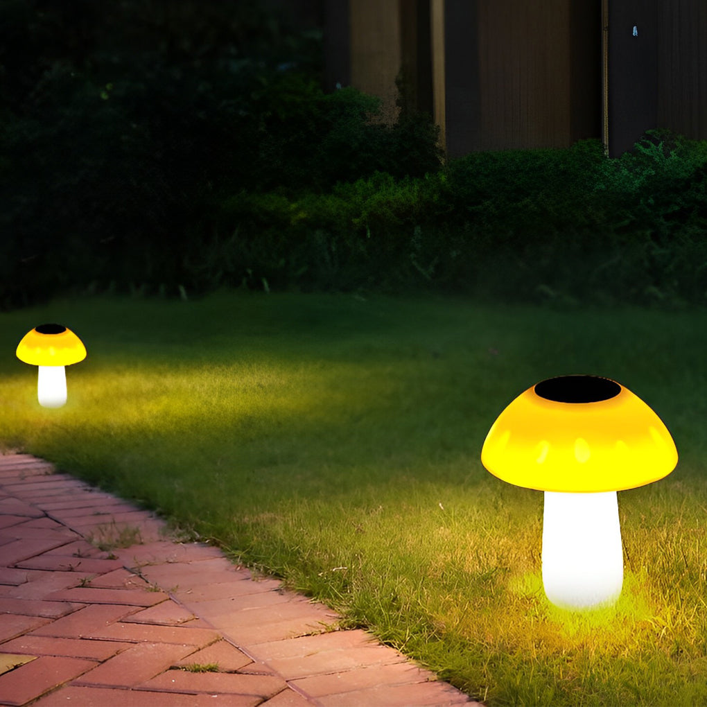 Mushroom Solar LED Lawn Light Smart, Waterproof for Outdoor Gardens and Parks