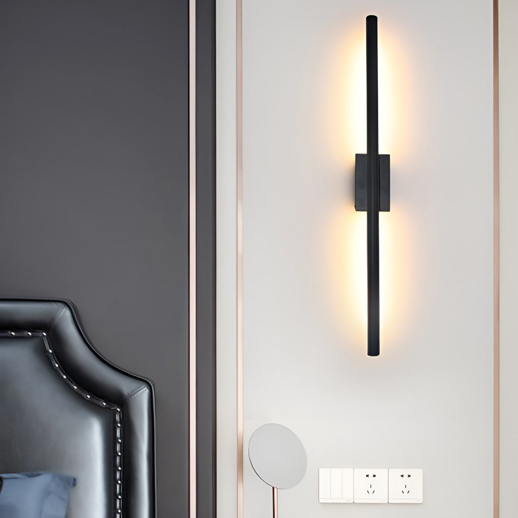 Electroplated Metal Linear LED Modern Wall Sconce Lighting Wall Lamp