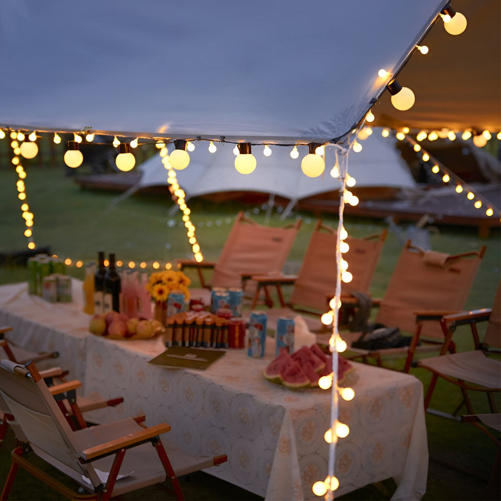 Waterproof LED Solar Powered Outdoor String Camping Decor Lights