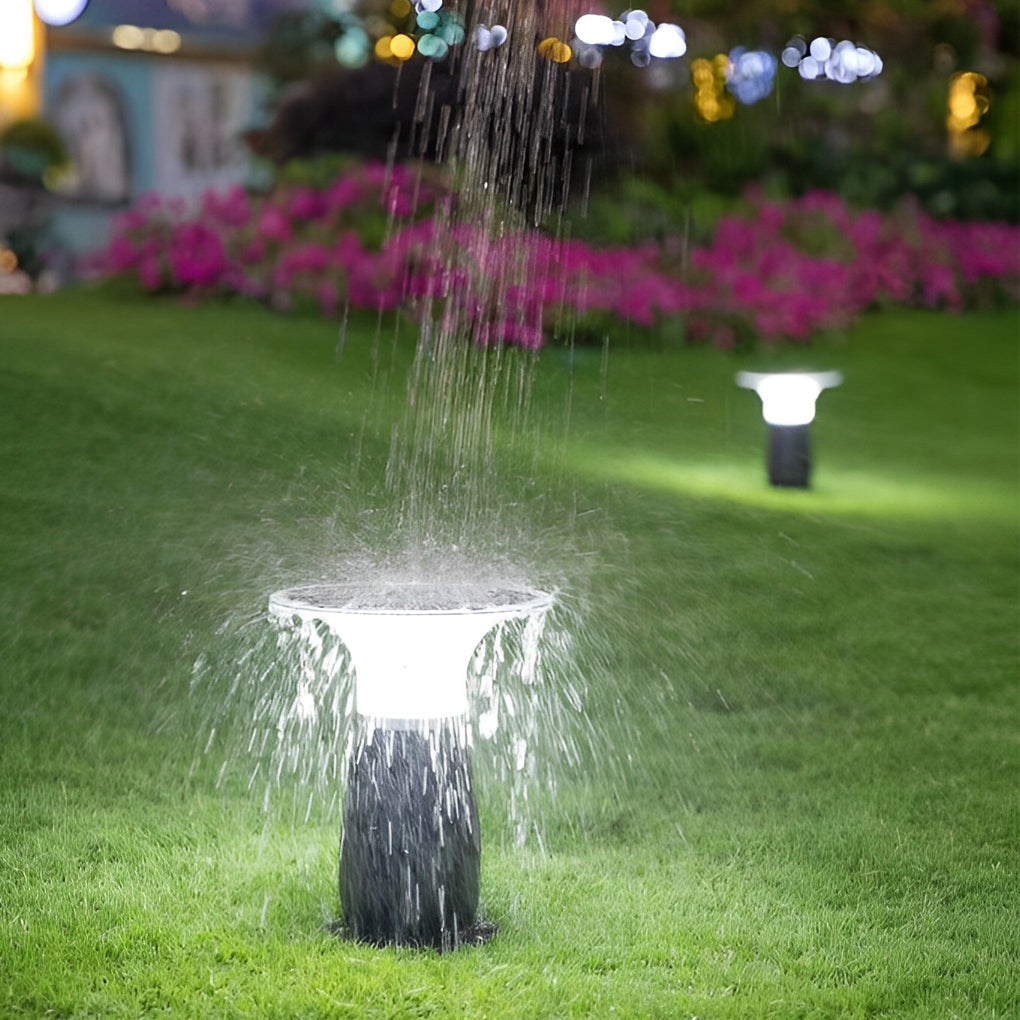 Efficient 3.5W Solar LED Path Downlights 360° Modern Black Landscape Lighting