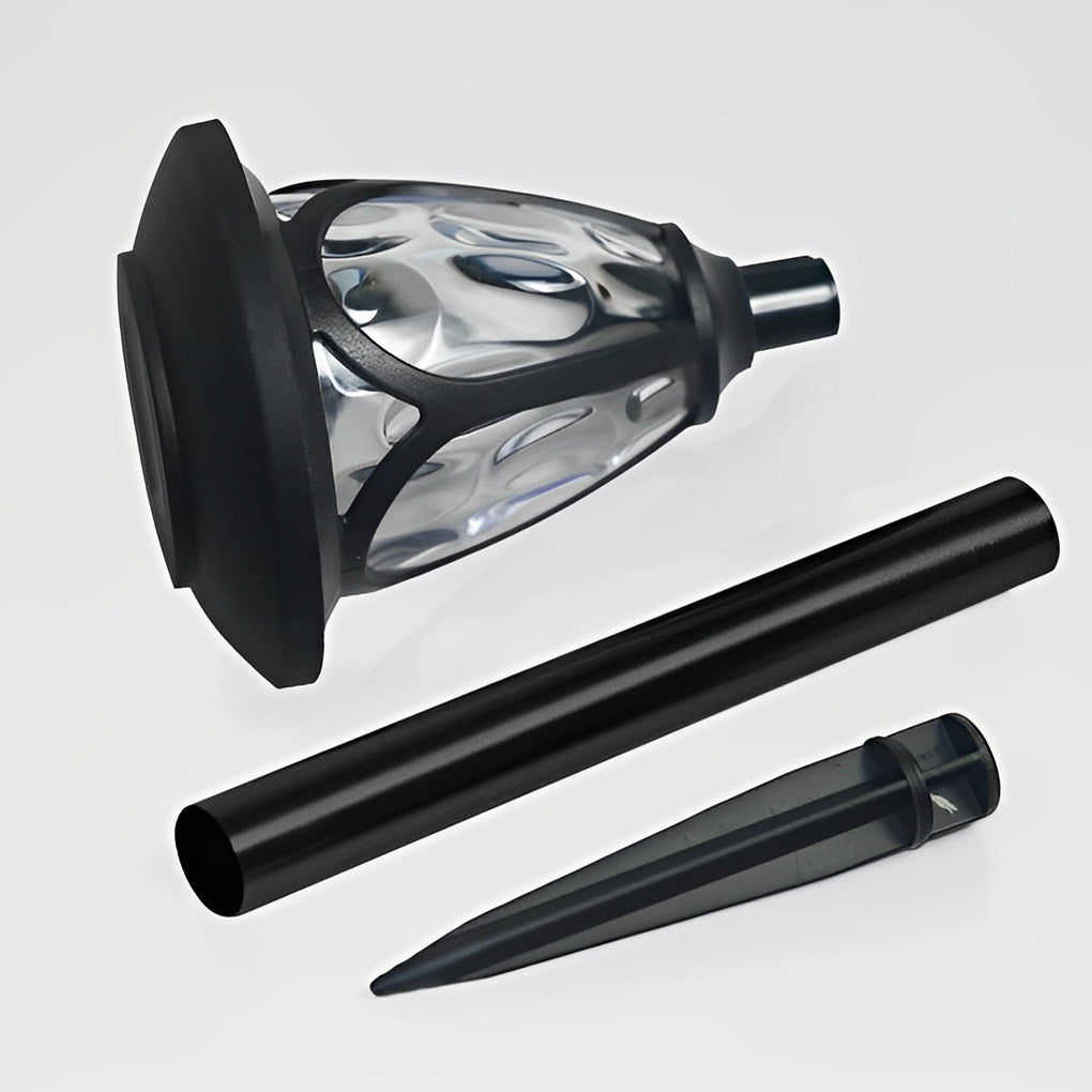 2-PCS Solar Lawn Lights Modern Black Smart LED Lights