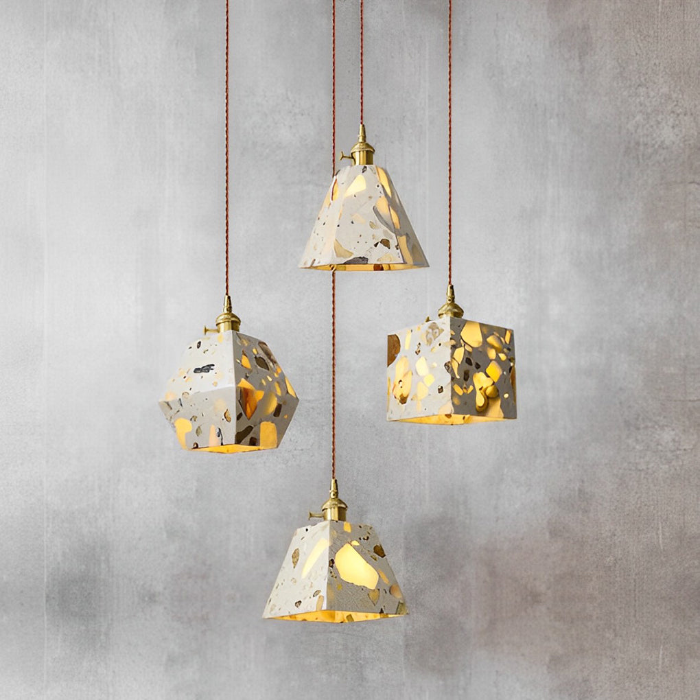 Retro Creative Terrazzo Concrete LED Nordic LED Chandelier