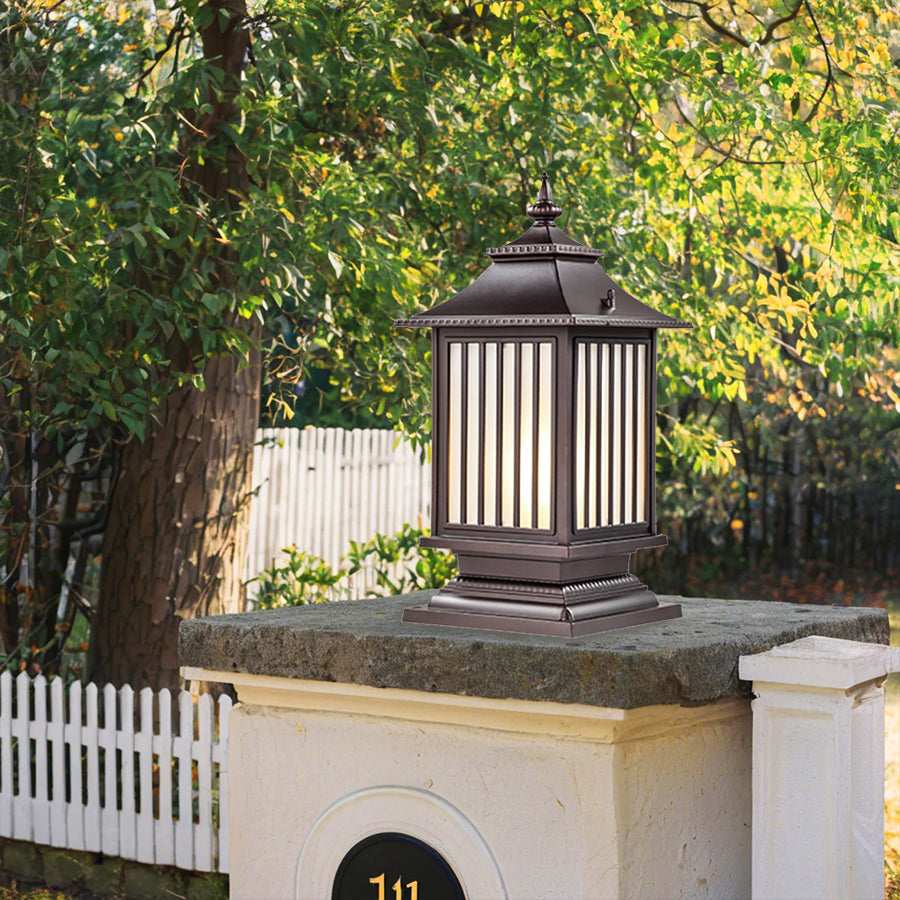 Pillar Light Fixtures Waterproof Three Color Temperature Adjustable
