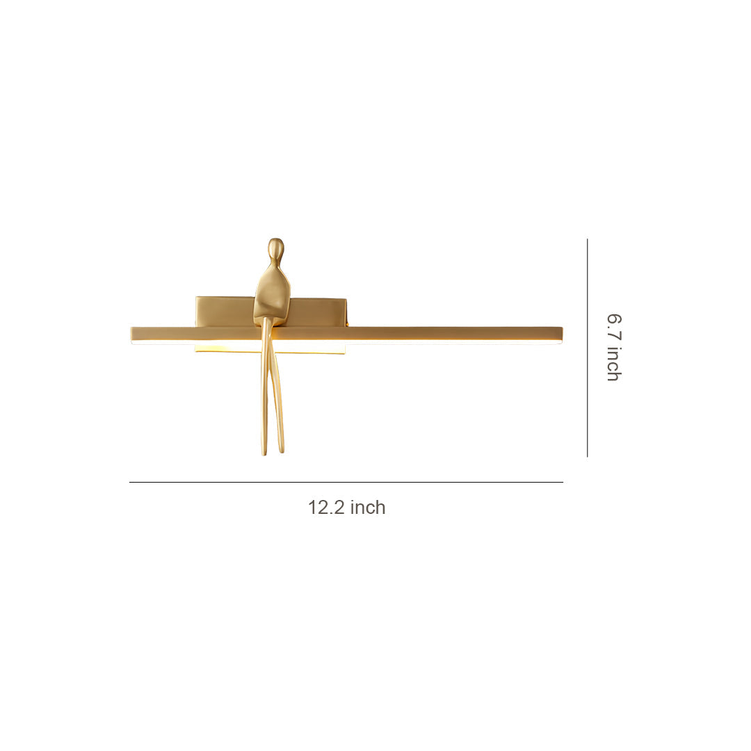 Art Wall Lights Italian Creative Gold Man Minimalist LED Artistic Lamp