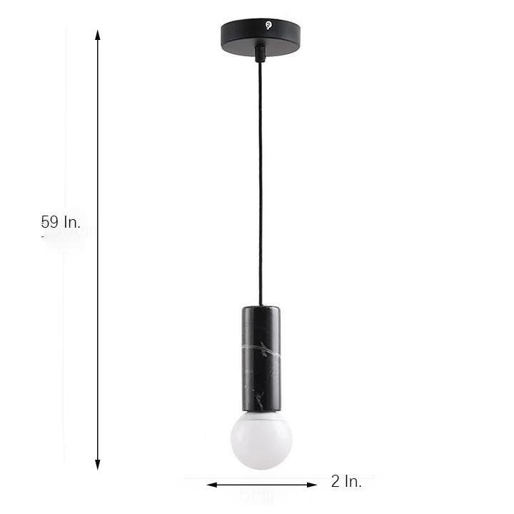 Cylinder Pendant Light Metal Ceramic LED Modern Lighting