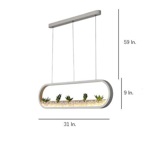 Rounded Corners Rectangular Modern Pendant Lights Ceiling Light