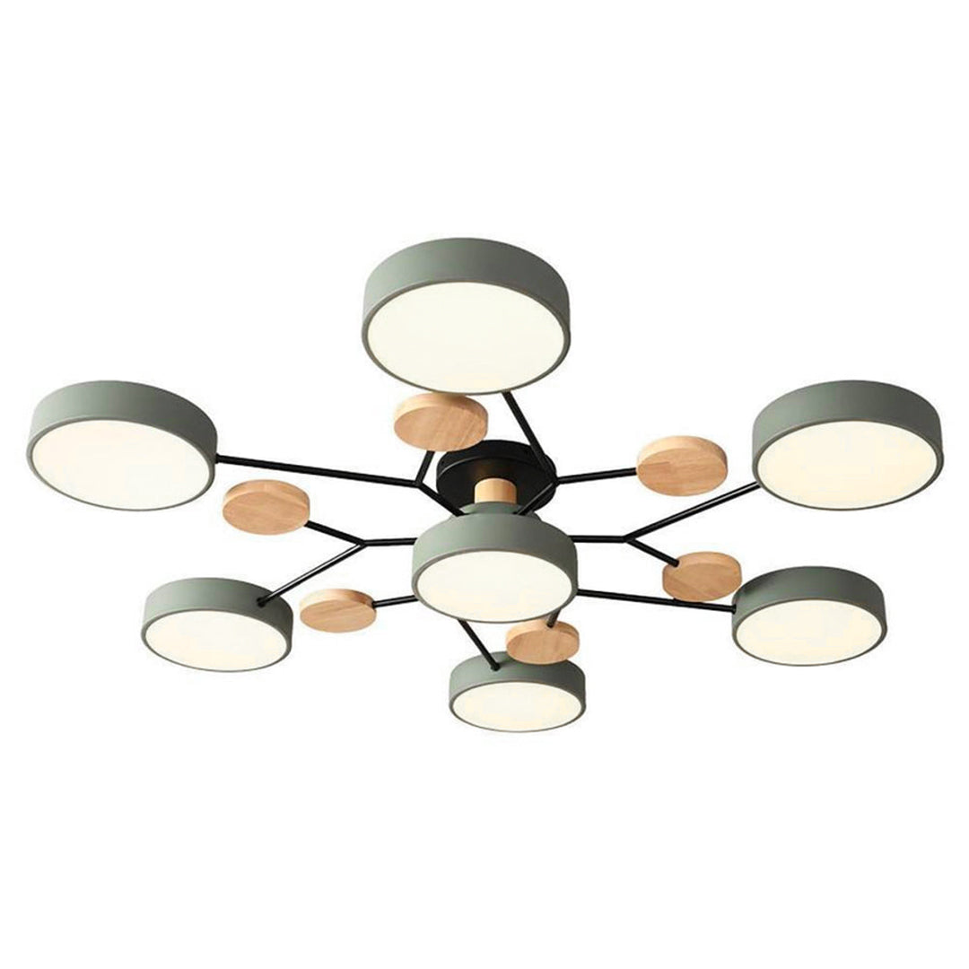 Sputnik Artistic Lights Chandeliers Metal Wood Baby Kids Lights Ceiling Lights