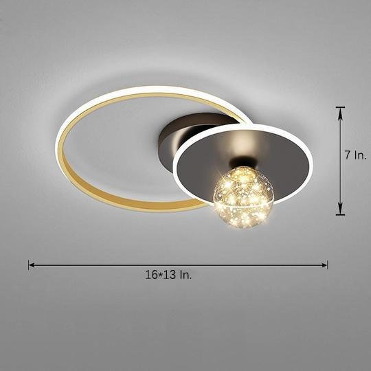 Circles Globe LED Modern Ceiling Lights Flush Mount Lighting for Bedroom