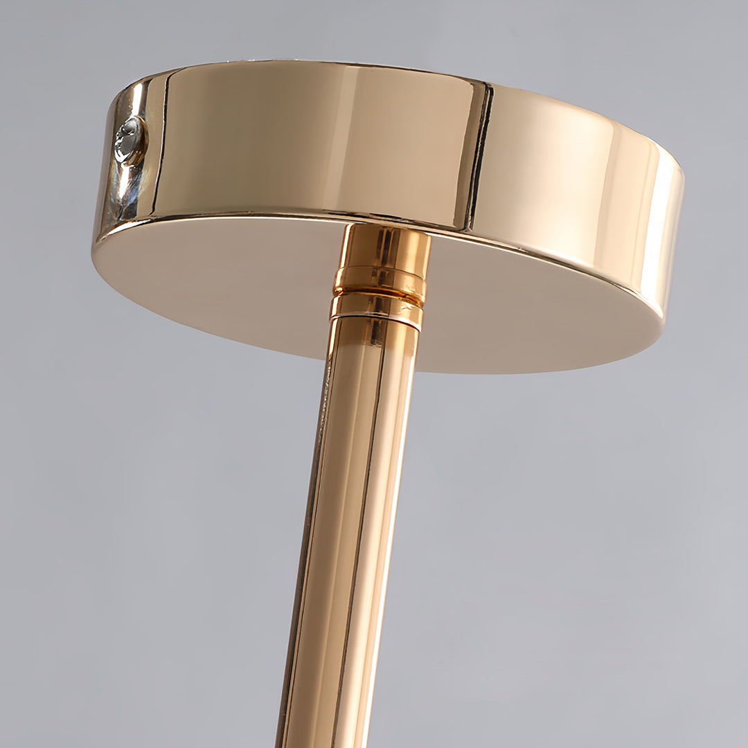 Clear Glass Flush Mount Ceiling Light Gold Finish 6-Head Creative Lamp