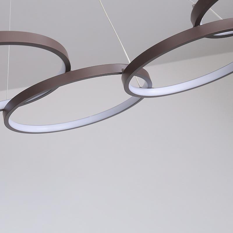 3 Rings Chandelier Dimmable Ceiling Lights with Remote Control