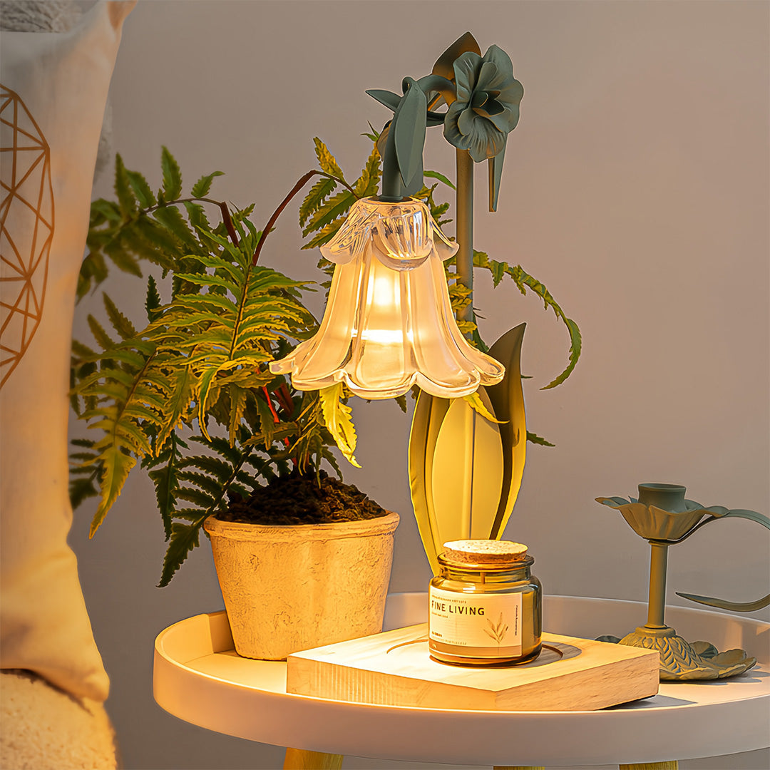 Melt Table Lamp Fireless Scented Flower Elegant Night Light