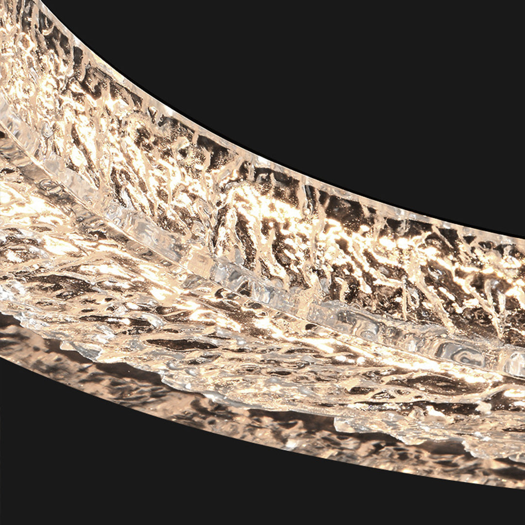Circle Pendant Light Luxury Ring Art Chandelier